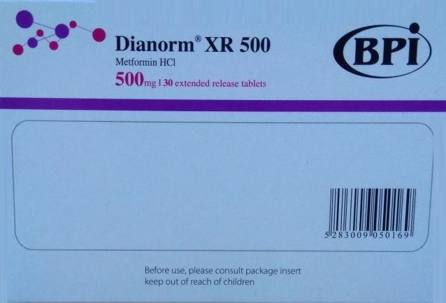 Dianorm XR 500mg²